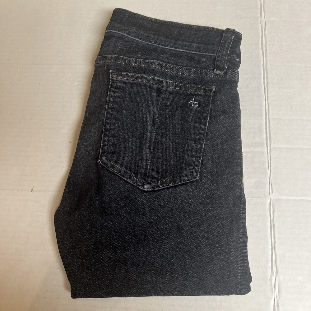 Rag & Bone Skinny Leg Jeans Womens 28x30 Black Rae Denim Mid Rise Stretch Pants